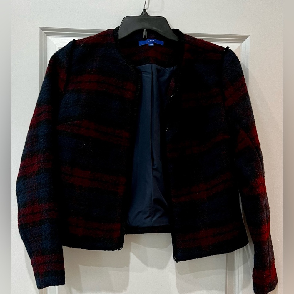Apt. 9, small, wine & navy blazer